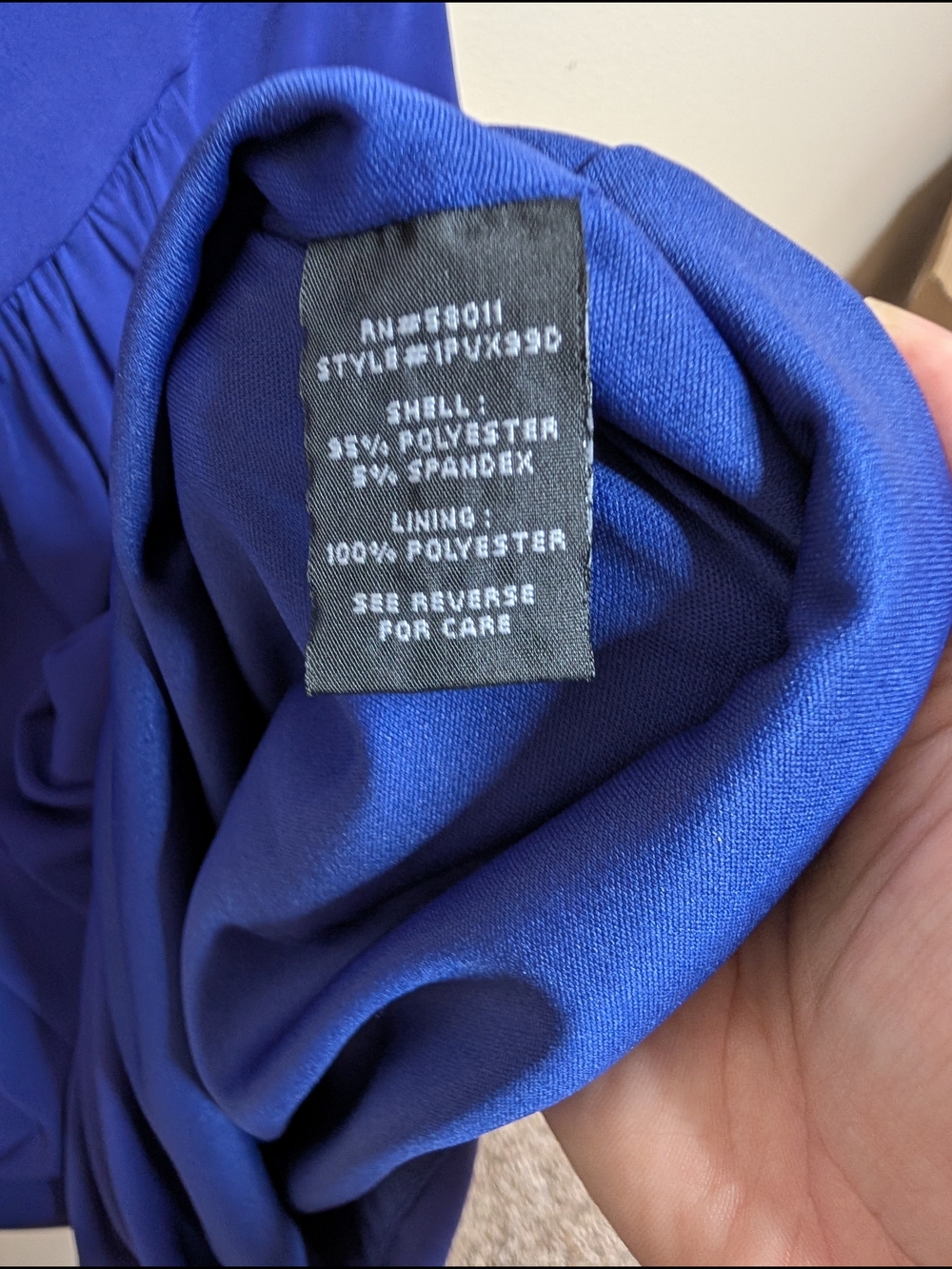 NWT Jax Cobalt Blue Cowl Neck Dress Size 4 Draped Pocket Detail - Picture 7 of 7